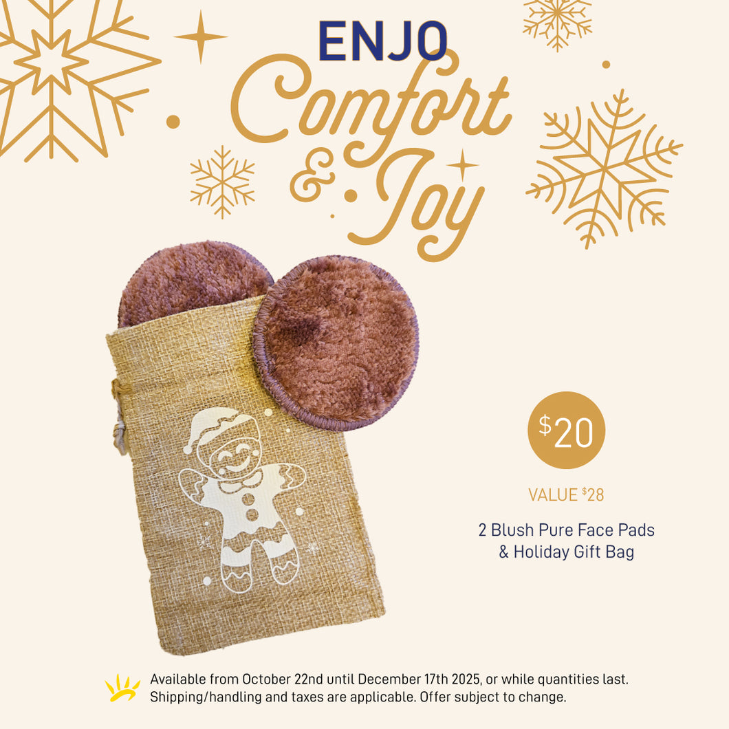 2 Blush Face Pads & Holiday Gift Bag